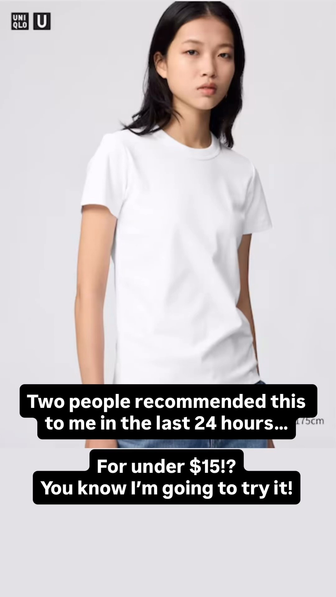 Two people recommended this classic white crew neck t-shirt to me in the last 24 hours!
For under $15, you know I have to try it out!