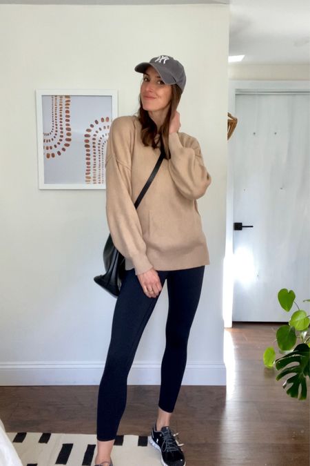 Free people and lululemon look alike from Amazon!! Easy travel outfit. Layer a cute graphic tee or cropped tank under the sweater, then drape the sweater over your shoulders for an effortless chic look!

#LTKSeasonal #LTKtravel #LTKstyletip