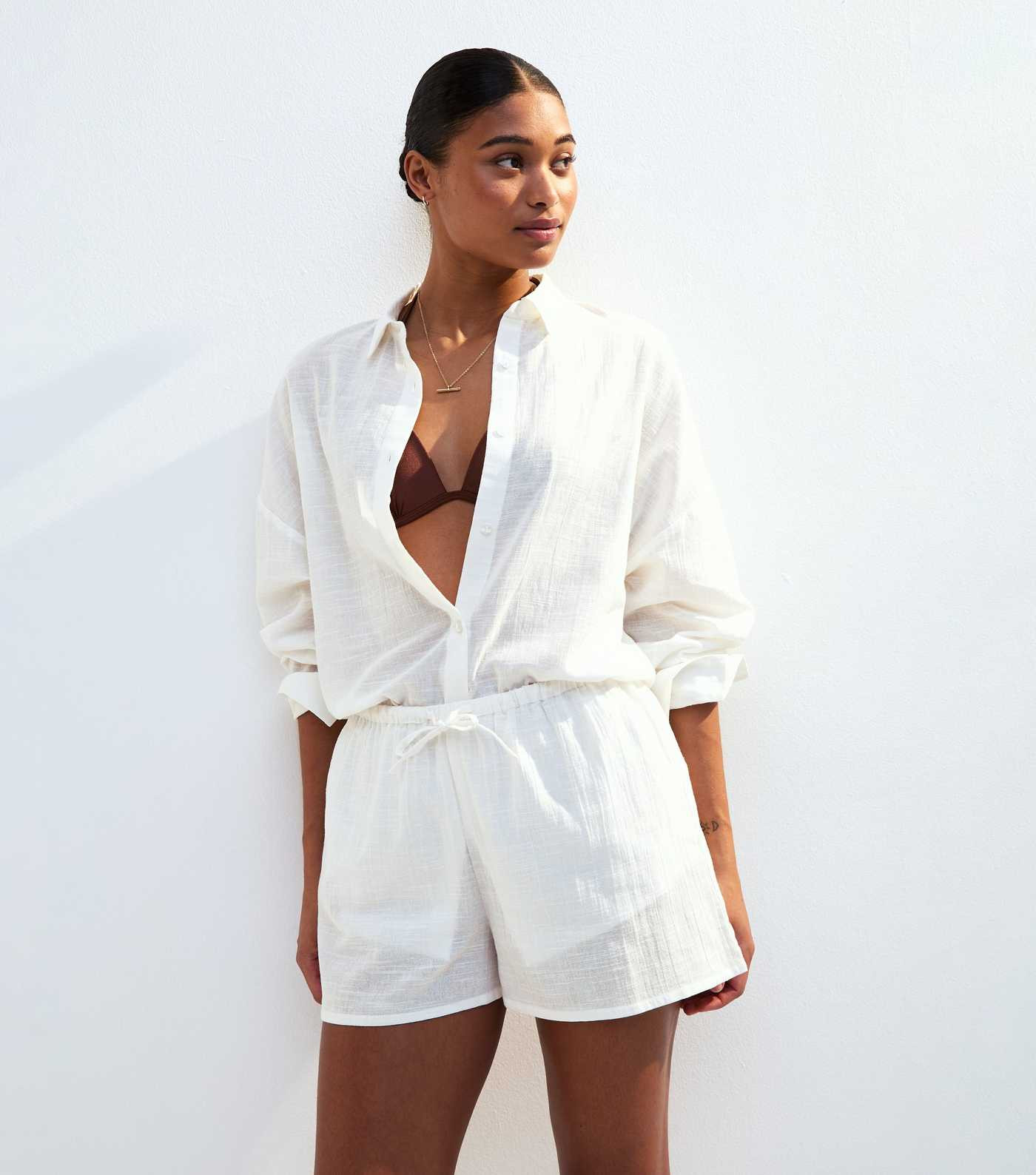 White Cover Up Shirt
						
						Add to Saved Items
						Remove from Saved Items | New Look (UK)