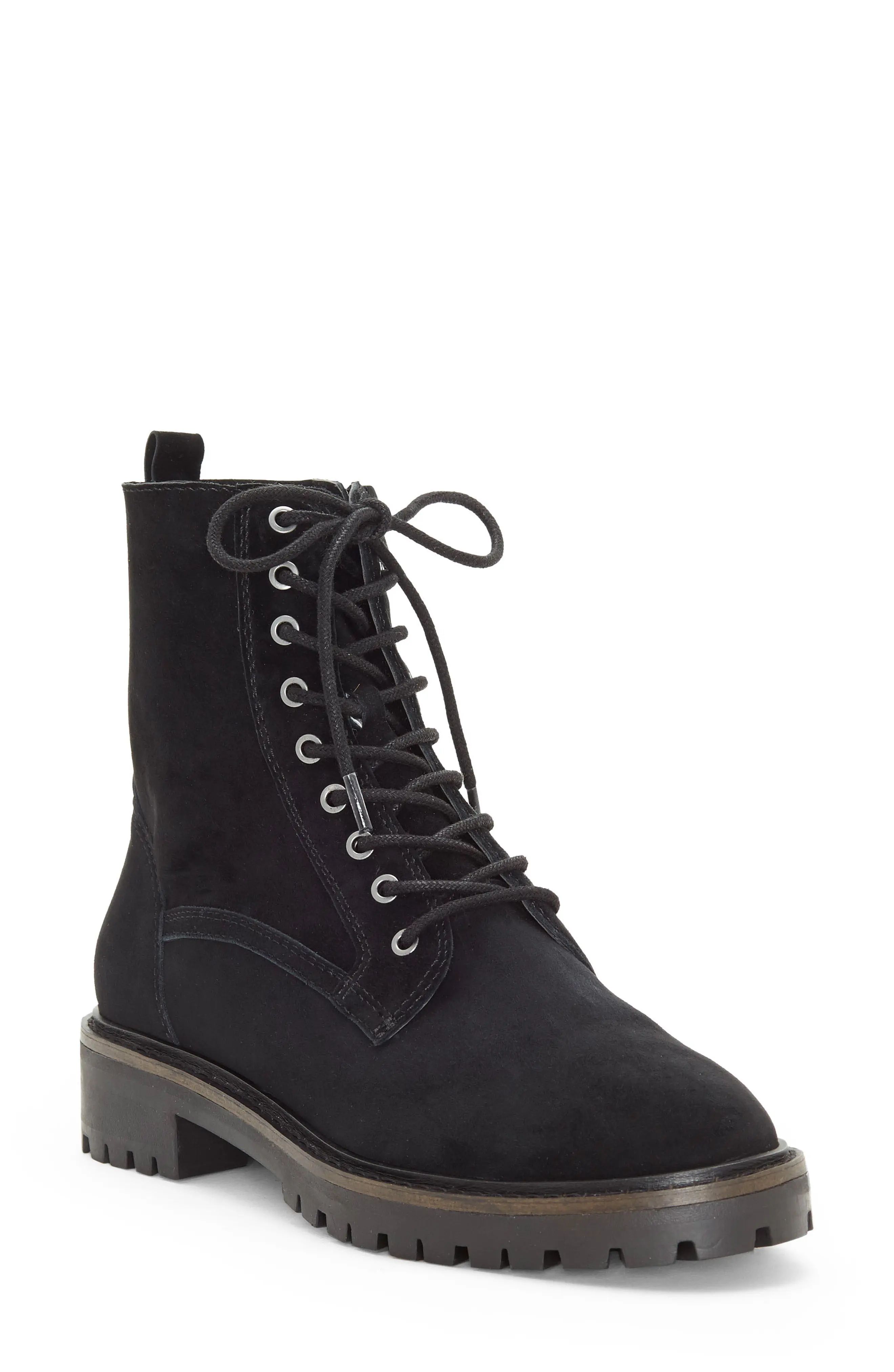 Women's Lucky Brand Idara Lace-Up Bootie, Size 5 M - Black | Nordstrom