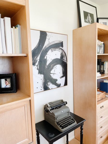 HOME OFFICE DECOR 
.
Modern art and vintage touches - along with black and white photography 
.
See similar selections below! 

#LTKhome #LTKstyletip #LTKFind
