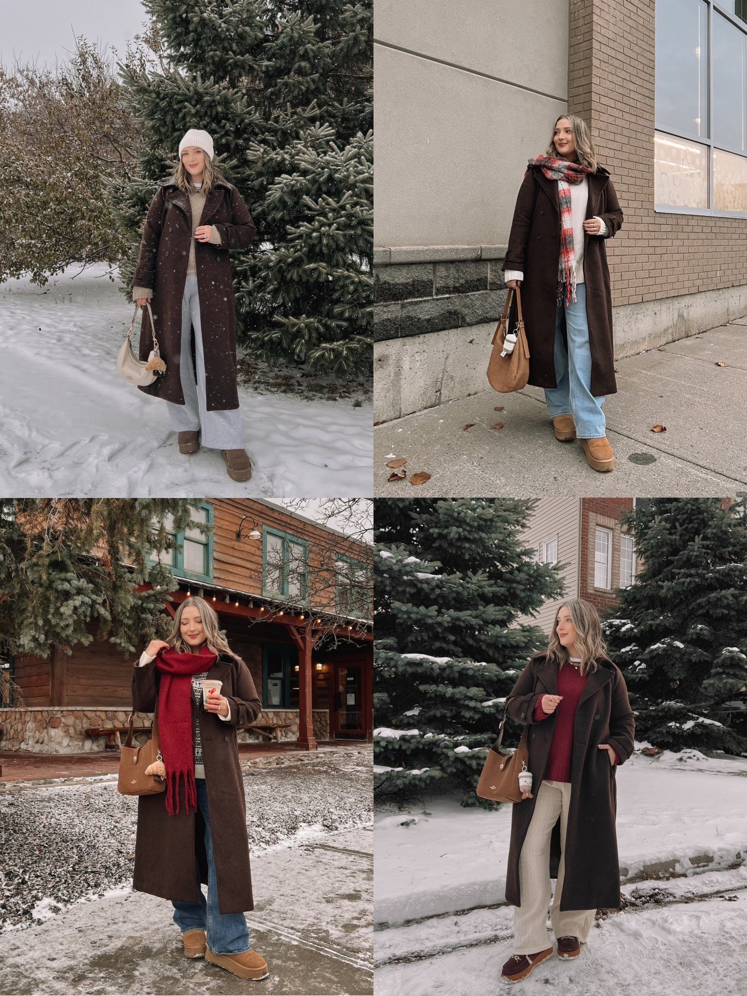 Ways I’ve worn my chocolate brown Abercrombie wool blend coat! It’s such a good staple piece, I wear my usual size L.  Also wearing L in the grey sweatpants, cream cable knit pants, and chenille sweaters. Wearing 32 in the jeans, also from Abercrombie and my fave style! Ugg style boots are Amazon and such good quality! I’m a 9.5-10 and wear a 10. Wearing 9.5 in the Sorel snow boots, consider sizing up if you plan to wear thick socks.

#LTKwinter #LTKsale #LTKstyletip