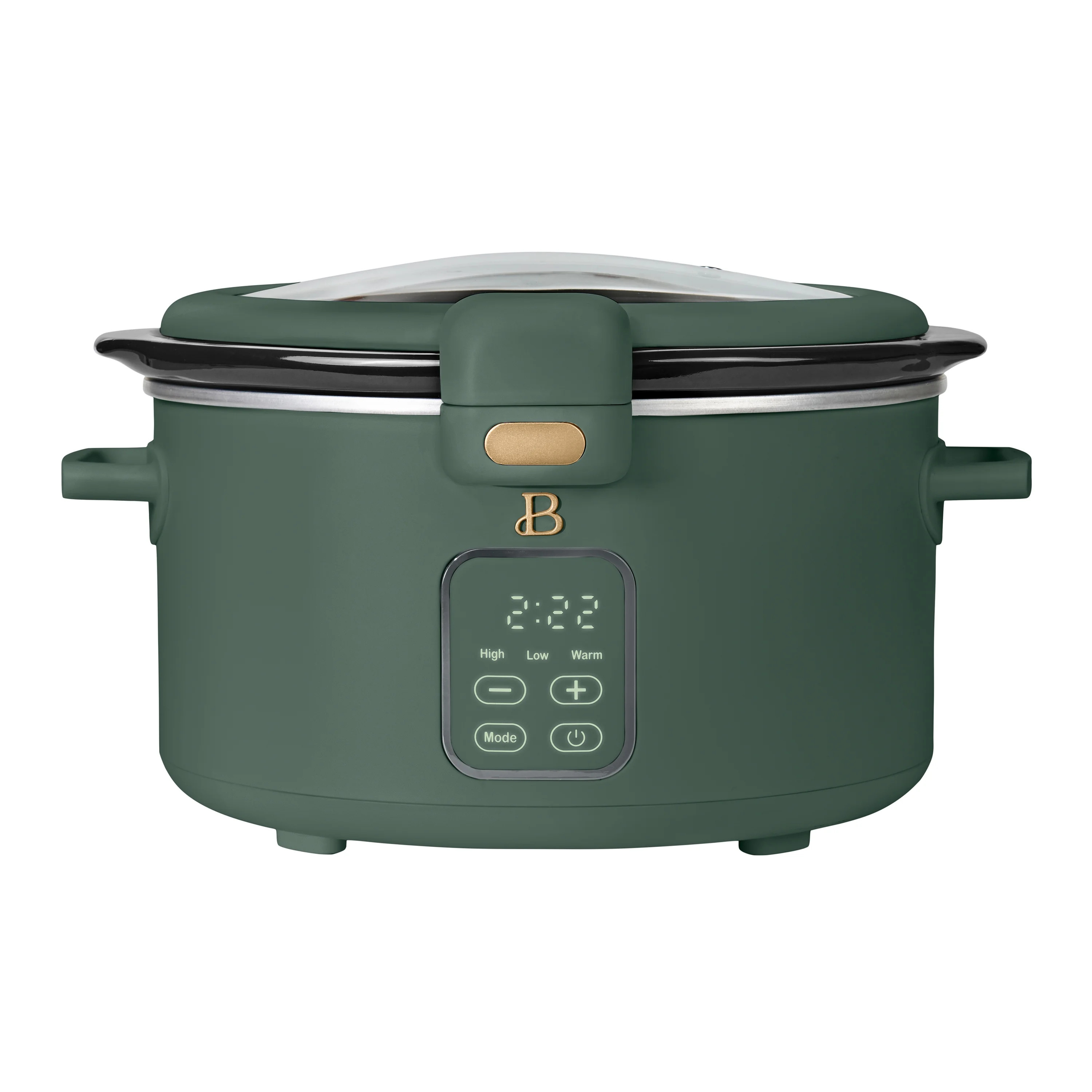 Beautiful 4 Qt Digital Slow Cooker with Hinged Locking Lid, Thyme Green by Drew Barrymore | Walmart (US)