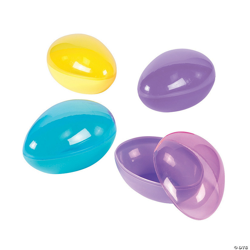 7" Fillable Pastel Plastic Easter Eggs - 12 Pc. | Oriental Trading Company