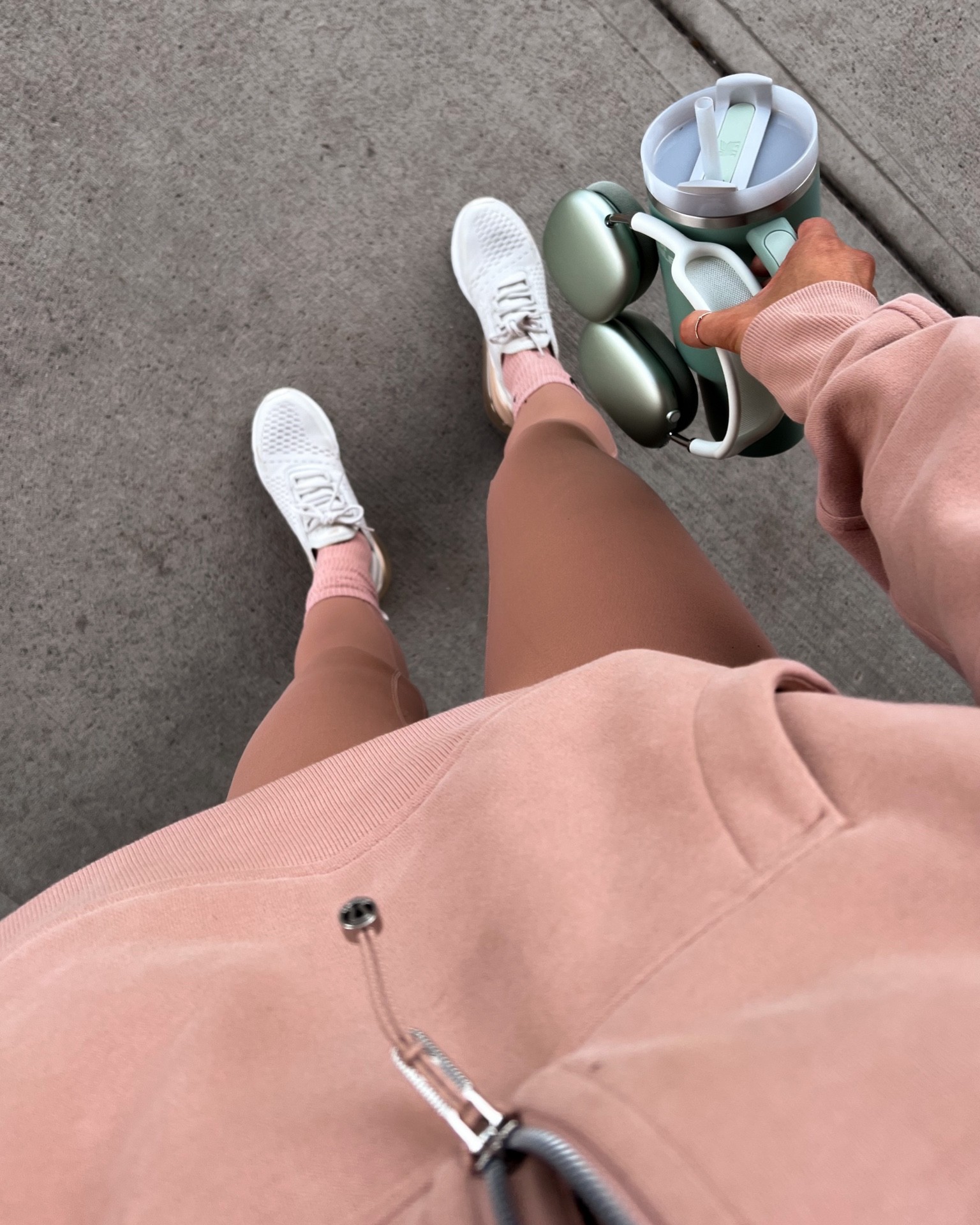 Lululemon align leggings in clay dust size 2
Long sports bra size 4
Scuba hoodie xs-s
Nike sock and 270 airmax 
Monochromatic workout outfit 

#LTKstyletip #LTKshoecrush #LTKfit