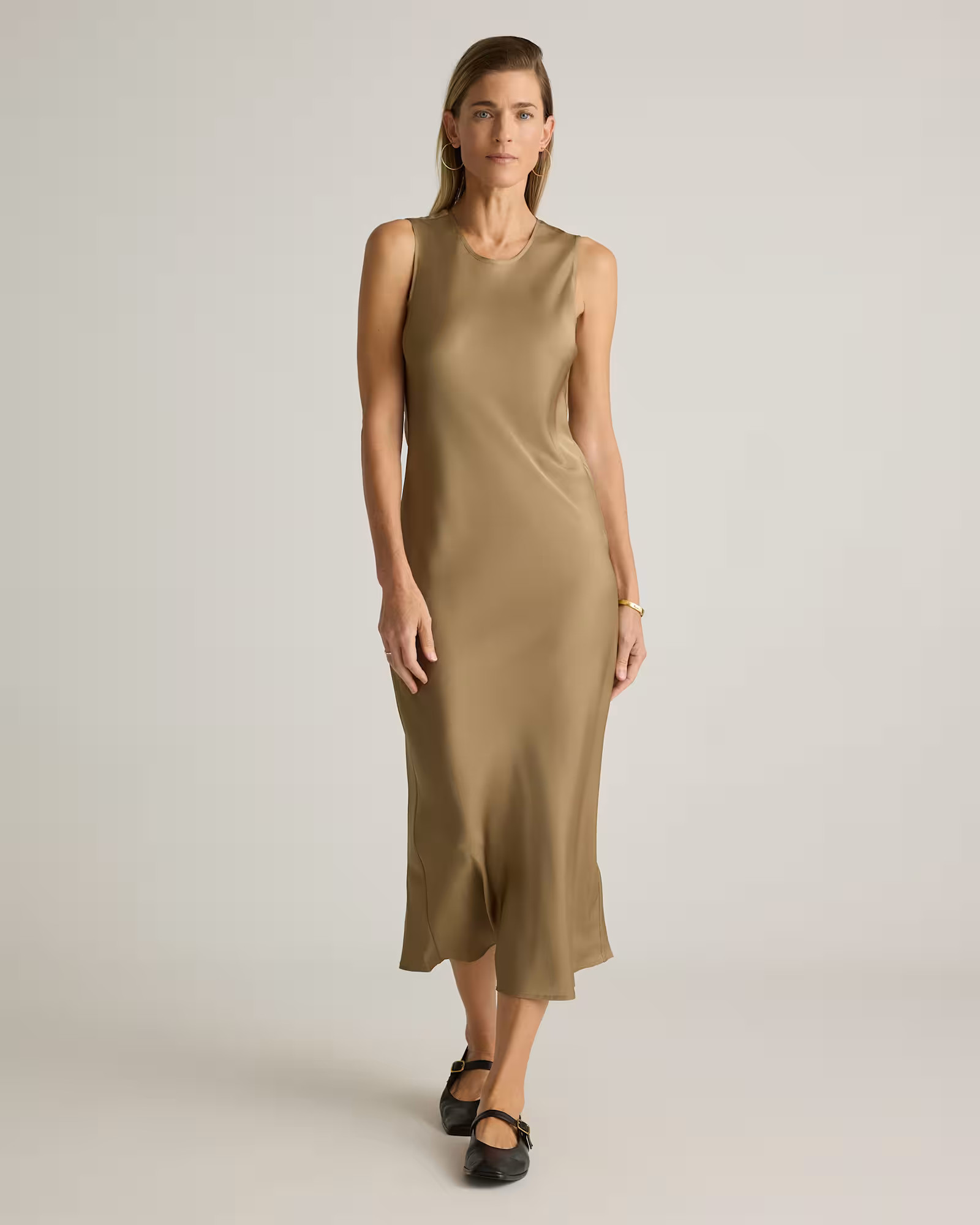 Washable Stretch Silk Tank Midi Dress | Quince