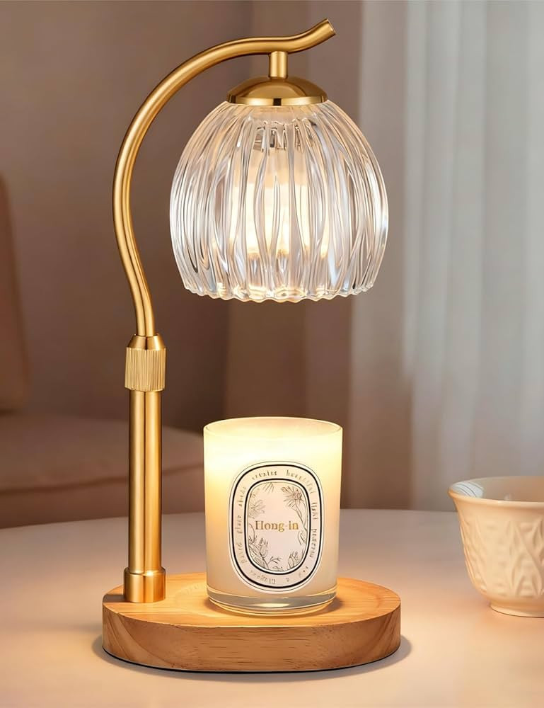 Candle Warmer Lamp with Timer & Dimmer, Adjustable Height Flower Wax Melt Warmer, Cozy Home Decor... | Amazon (US)