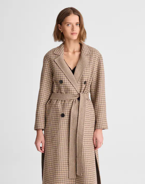 Double-Faced Brushed Long Coat | Madewell
