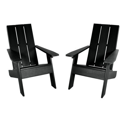 Italica 2pk Modern Adirondack Chairs - Black - highwood | Target