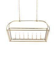 29.25x54 Riverside Hand Rubbed Brass And Glass Linear Pendant | TJ Maxx