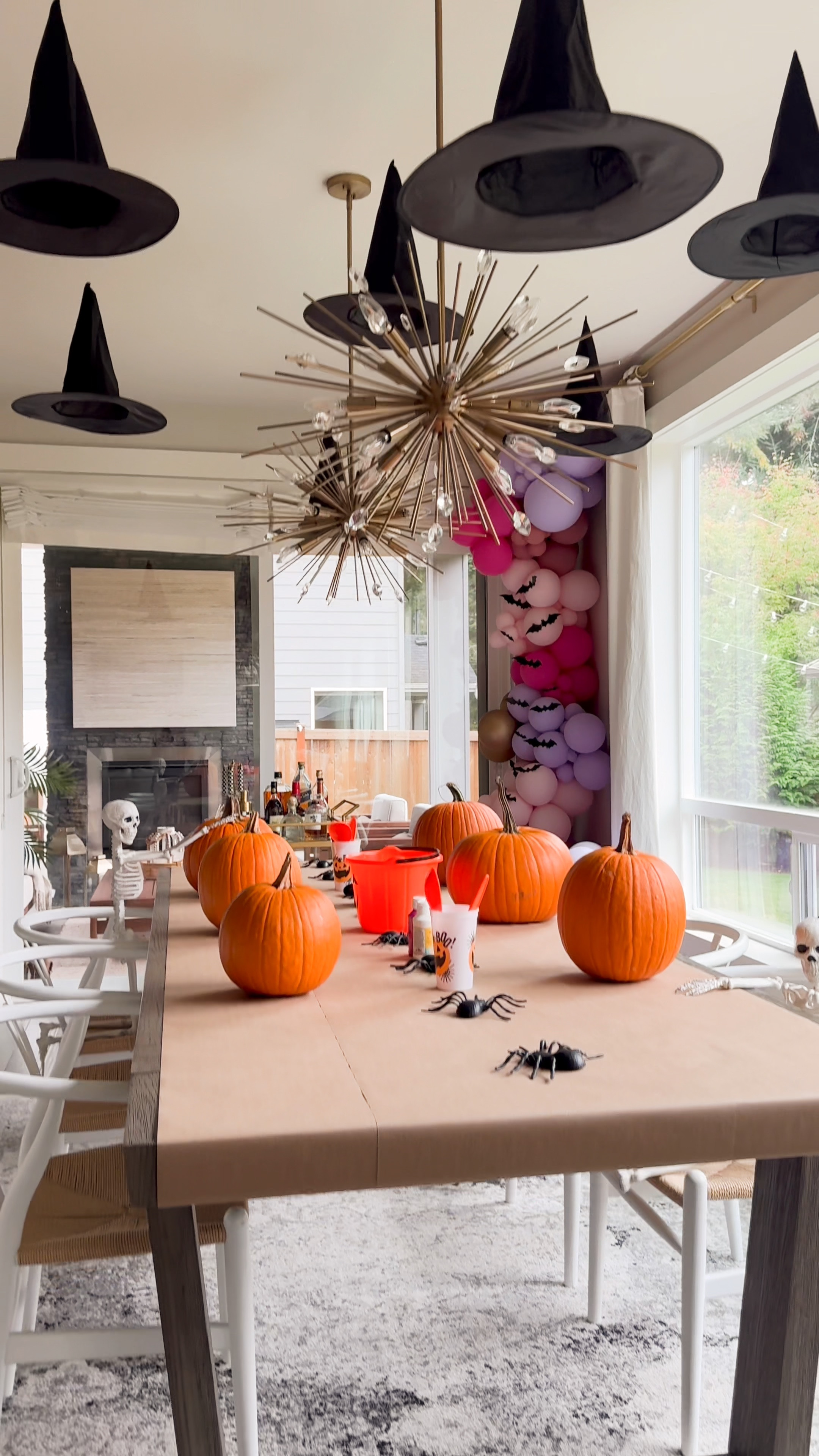 PUMPKIN CARVING SET UP! 

Bats, witch hats, command strips, acrylic paint set, brown paper bags, brown paper roll 

#LTKHalloween #LTKHome #LTKHoliday