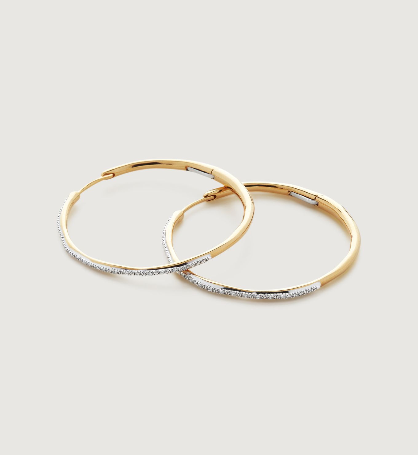 Riva Diamond Large Hoop Earrings | Monica Vinader (US)