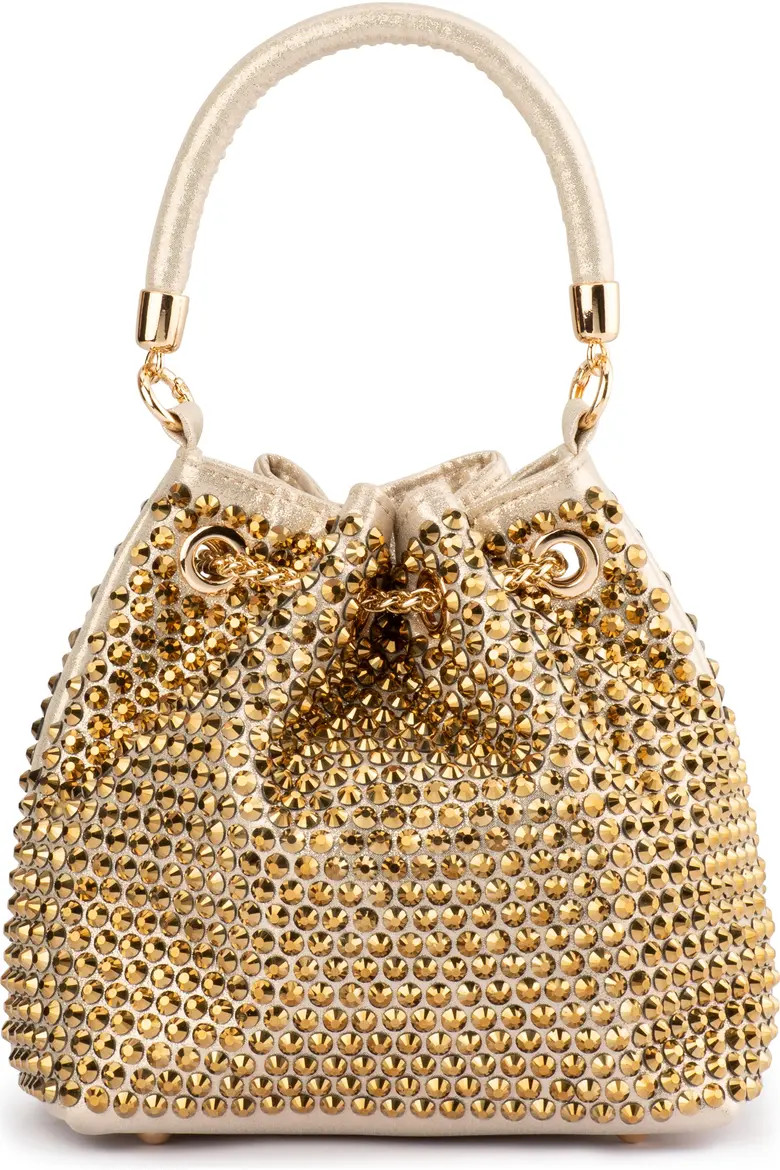 Olga Berg Santorini Studded Hotfix Drawstring Top Handle Bag (Women) | Nordstrom | Nordstrom