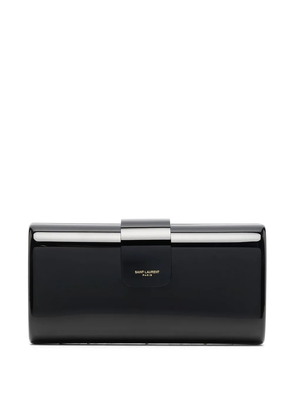 Saint Laurent Patent Box Clutch Bag - Farfetch | Farfetch Global