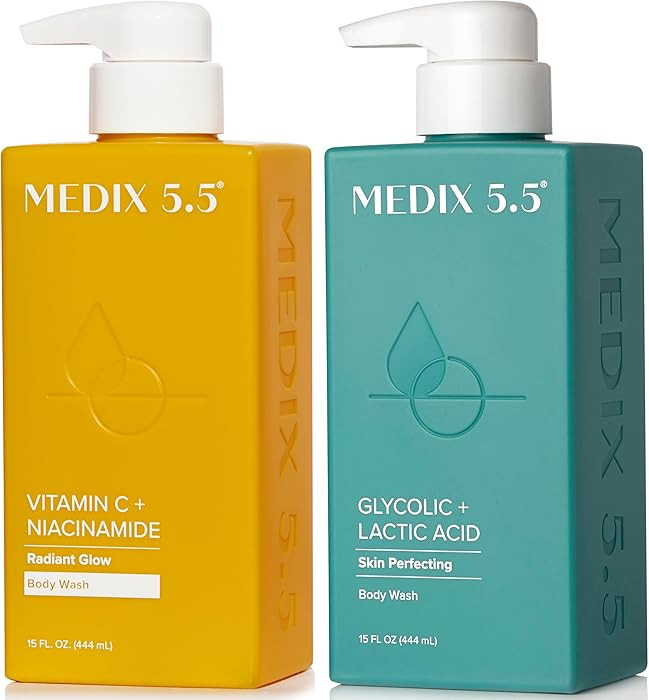 MEDIX Glycolic Acid + Lactic Acid Body Wash & Vitamin C Body Wash 2PC Skincare Bundle | Exfoliati... | Amazon (US)