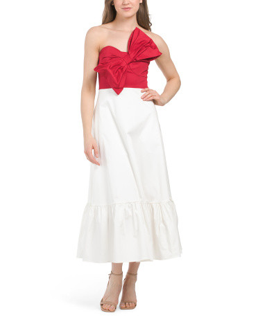 Mya Color Block Bow Dress | TJ Maxx