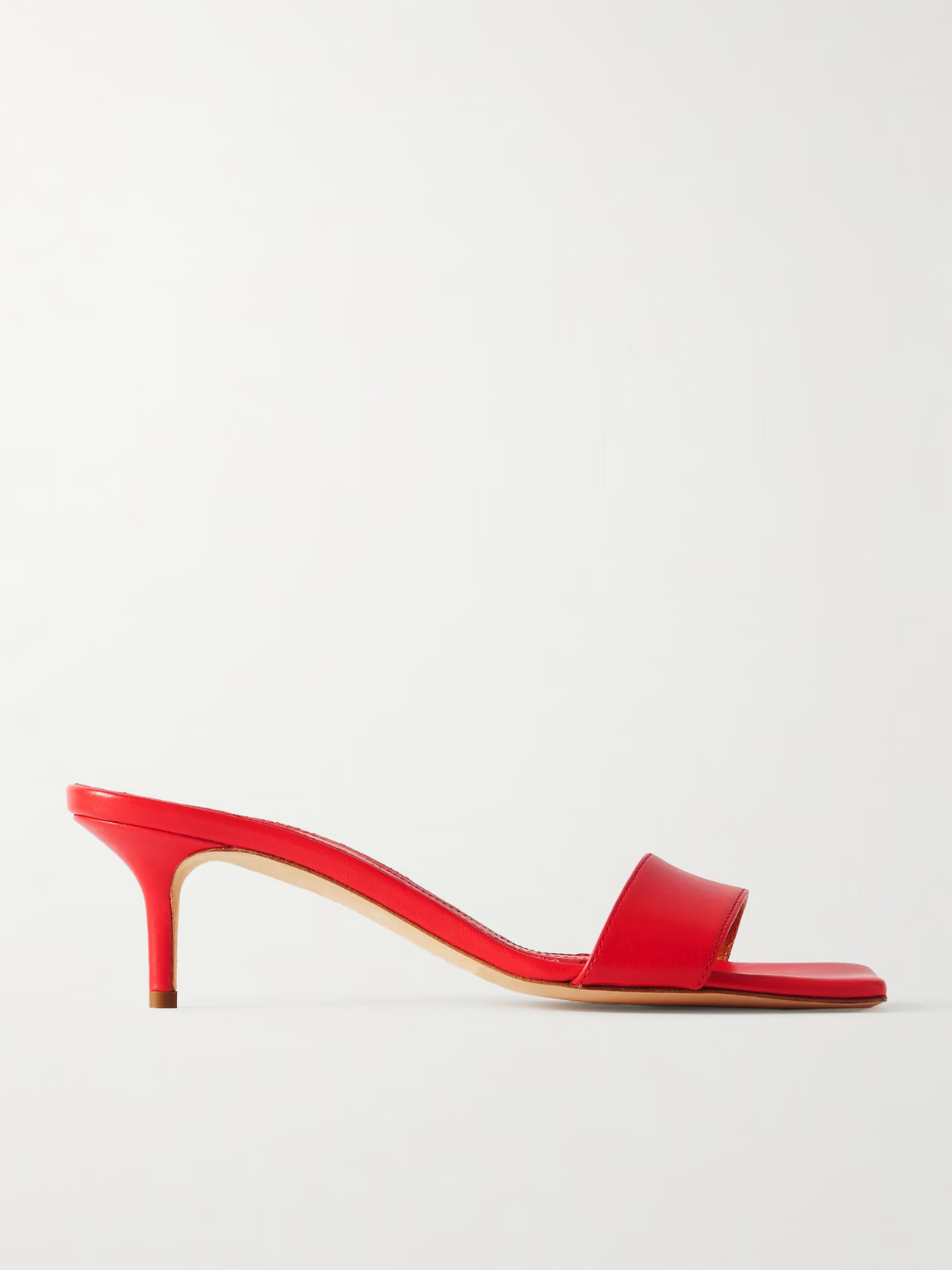 Aeyde - Ilvy Leather Mules - Red | NET-A-PORTER (US)