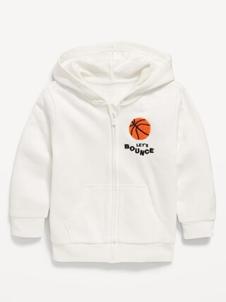 Favorite Fleece Oversized Embroidered Zip Hoodie for Toddler Boys | Old Navy (US)