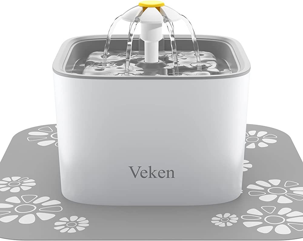 Veken Pet Fountain, 84oz/2.5L Automatic Cat Water Fountain Dog Water Dispenser with 3 Replacement... | Amazon (US)