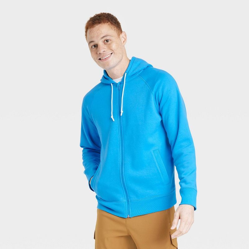Men's Cotton Fleece Full Zip Sweatshirt - All in Motion™ | Target