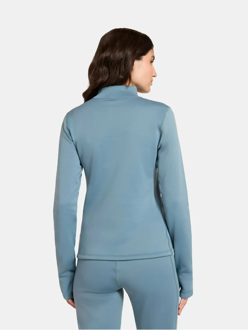 Ozark Trail Women's Warmest Thermal Long Sleeve Fleece Mockneck Top, Sizes XS-XXL | Walmart (US)