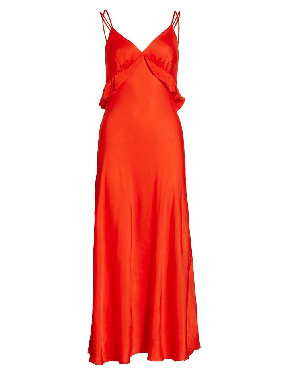 Strappy-Back Satin Maxi Dress | Saks Fifth Avenue