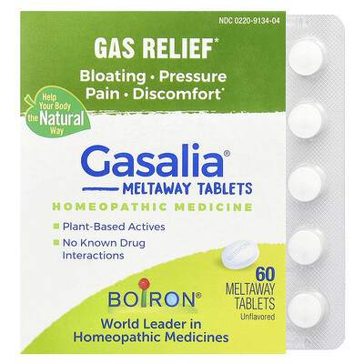 Boiron, Gasalia, Meltaway Tablets, Unflavored, 60 Meltaway Tablets | iHerb
