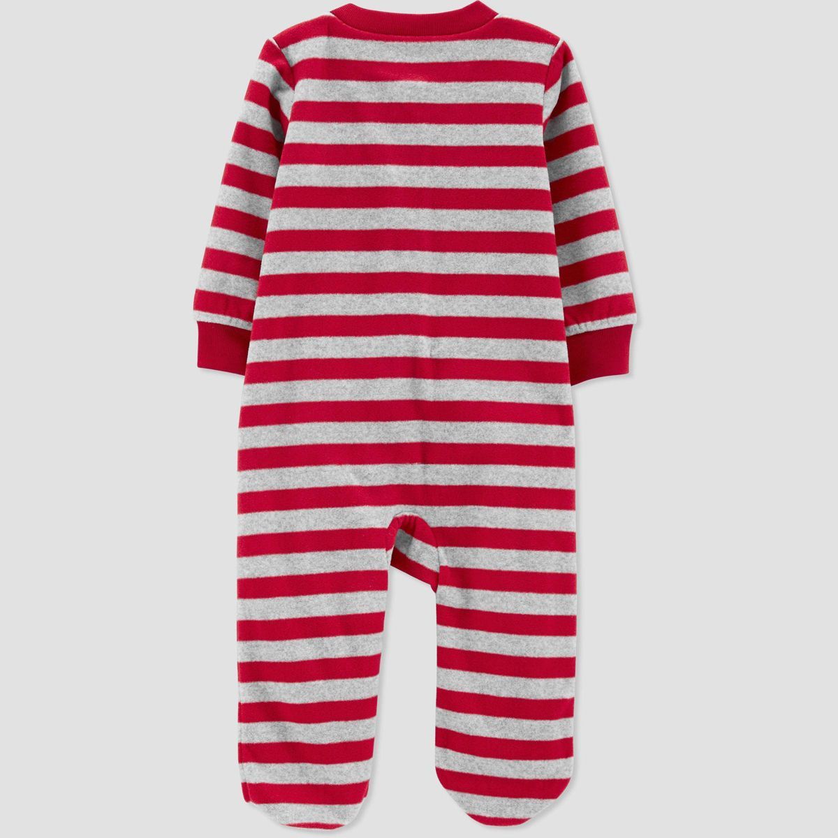 Carter's Just One You®️ Baby Boys' Reindeer Striped Fleece Footed Pajama | Target
