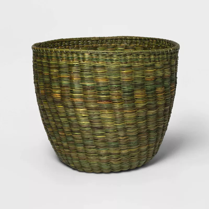 Large Round Woven Junco Basket Light Green - Threshold™ | Target