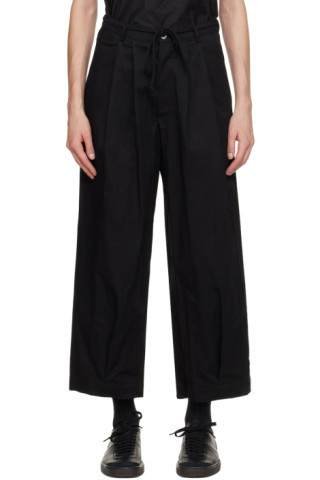 Black 'The Cotton' Trousers | SSENSE