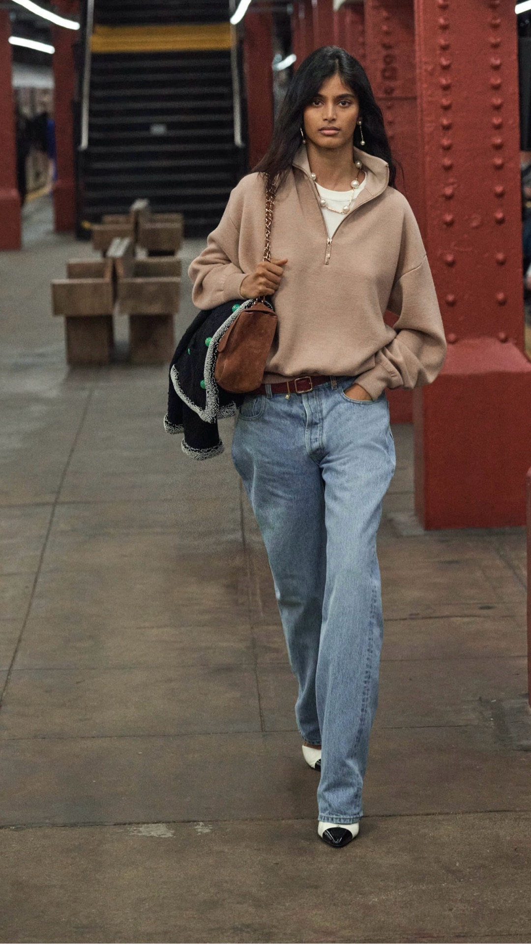 Re-creating the iconic Chanel runway look from New York Fashion Week at a more approachable price point 🤍 This outfit captures that classic Parisian, quiet-luxury aesthetic with a tailored coat, effortless straight-leg jeans, chic neutral boots, and a timeless everyday bag.

If you love Chanel-inspired outfits, designer look for less, and elevated capsule wardrobe pieces, this is one of those looks that feels expensive, wearable, and timeless. Each piece works beautifully on its own, but together they deliver that runway-to-real-life feel that never goes out of style.