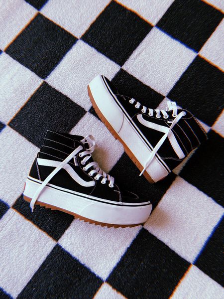 Vans Stackforms 🖤  these are some of my fav go-to shoes because they go with just about everything✨ I love a comfortable platform shoe & I size up in these 🖤

platforms, Vans, Vans women’s, sneakers, everyday shoes, edgy style, matching family shoes, Vans stackform, 

#LTKfind
#LTKshoecrush 

#LTKunder100 #LTKshoecrush #LTKFind