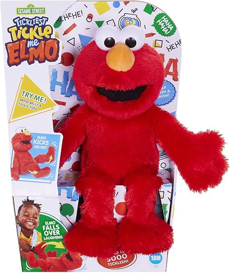 Sesame Street Tickliest Tickle Me Elmo, Laughing, Talking, 14-Inch Elmo Plush Toy, Toddler Toys, ... | Amazon (US)