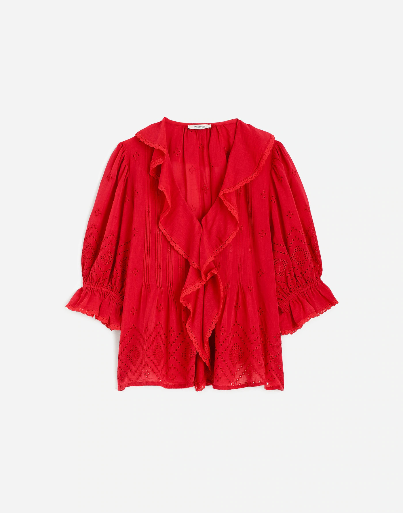 Ruffled Puff-Sleeve Top | Madewell | Madewell