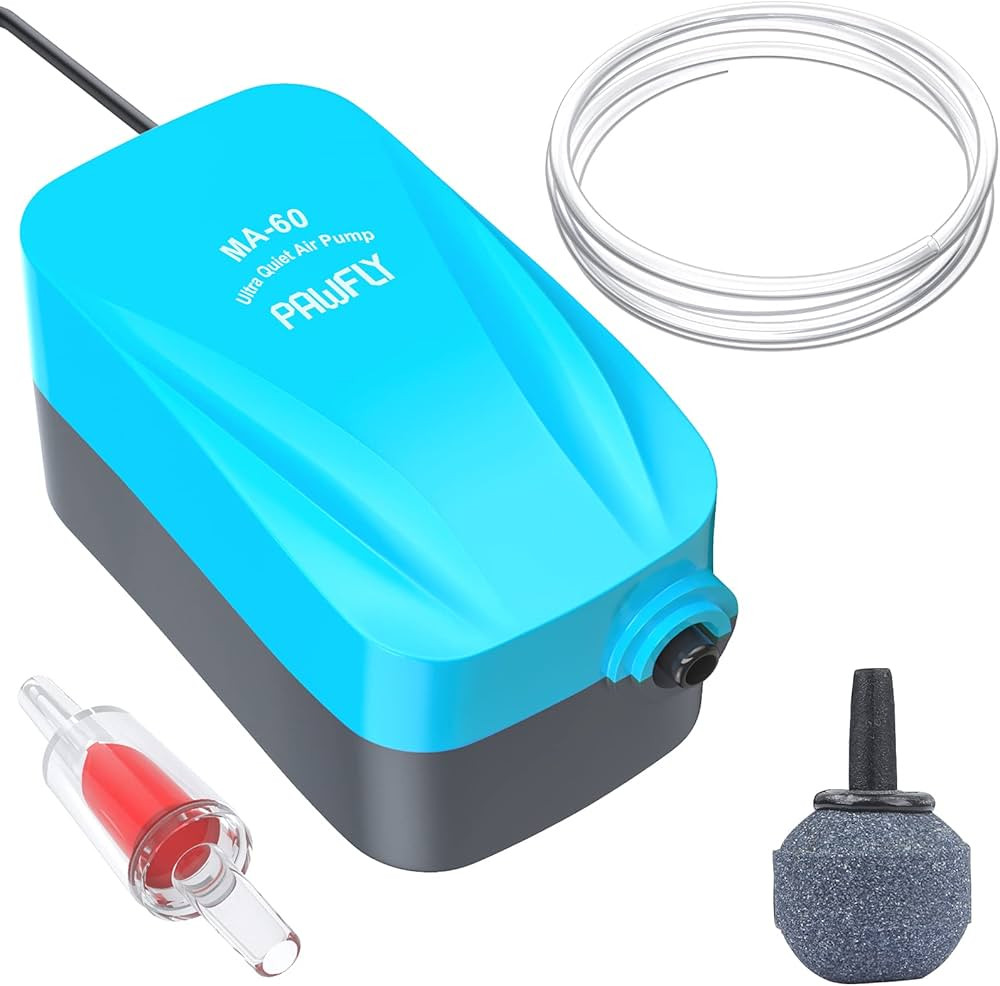 Pawfly Aquarium 40 GPH Compact Air Pump Quiet Oxygen Aerator Pump with Air Stone Airline Tubing a... | Amazon (US)
