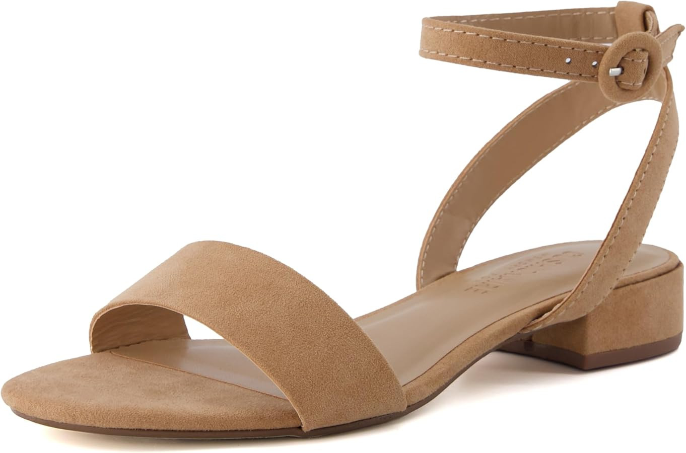 CUSHIONAIRE Women's Nila one band low block heel sandal +Wide Widths Available | Amazon (US)