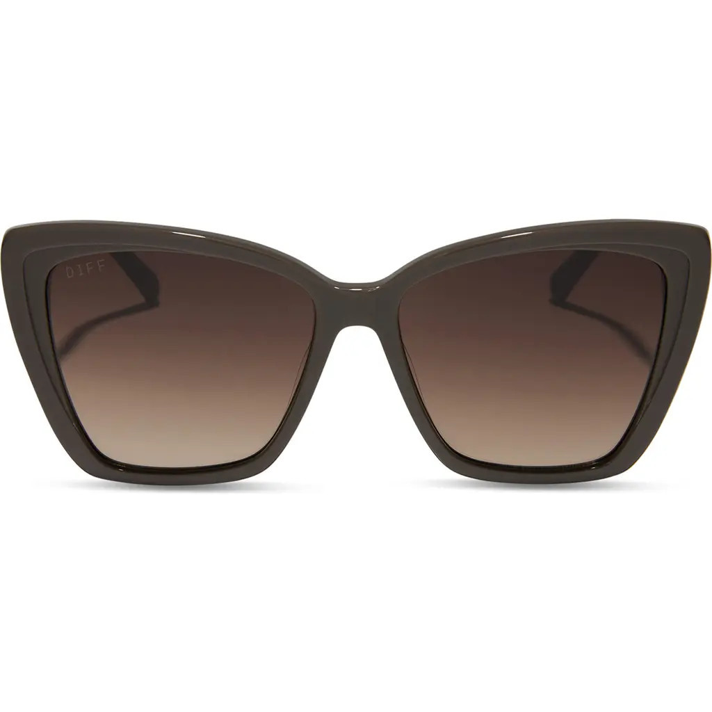 DIFF Becky II 56mm Cat Eye Sunglasses in Truffle Gradient at Nordstrom | Nordstrom