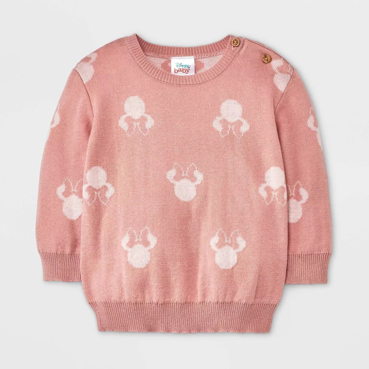 Baby Girls' Disney Minnie Mouse & Friends Pullover Sweater - Pink | Target