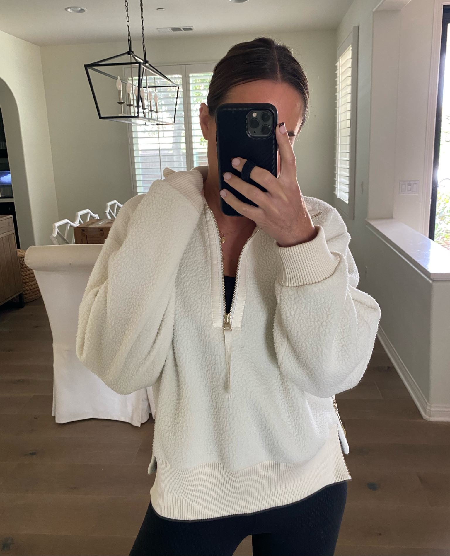 Cozy fleece pullover for yesterdays rainy weather! Wearing a size small. 

#LTKSeasonal #LTKover40 #LTKstyletip