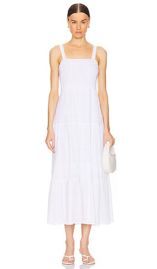 Watching Sunset Tiered Midi in White | Revolve Clothing (Global)
