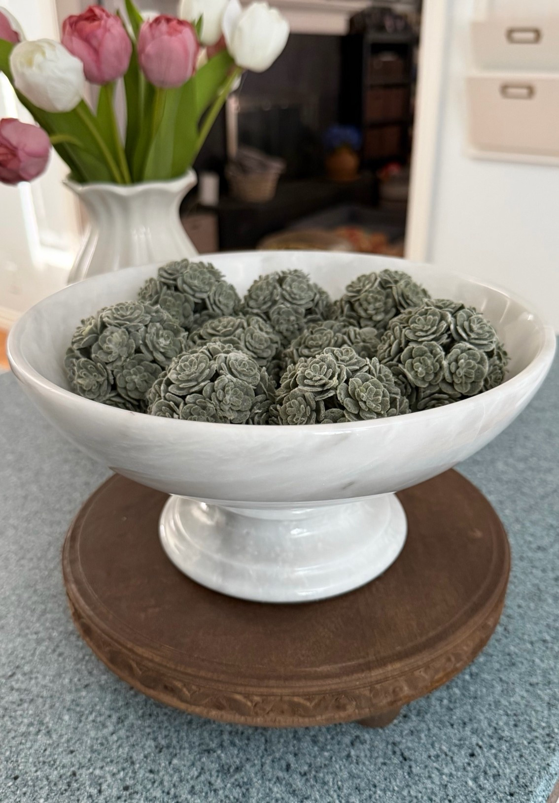 My favorite marble bowl!! This is a gorgeous classic look! Use it on a coffee table, side table or to style tray. Of course you can use it as a fruit bowl too! 

So affordable!

#LTKMothersDay #LTKHome