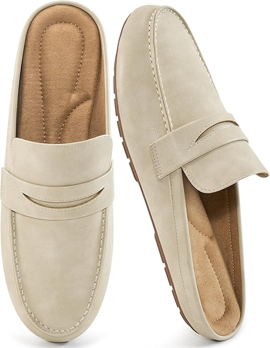 HARENCE Mules for Women Flats Shoes: Comfortable Dressy Round Toe Backless Mule Slides Casual Wal... | Amazon (US)