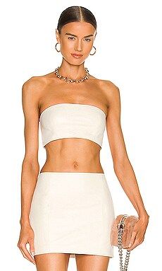 Camila Coelho Leather Tube Top in White from Revolve.com | Revolve Clothing (Global)