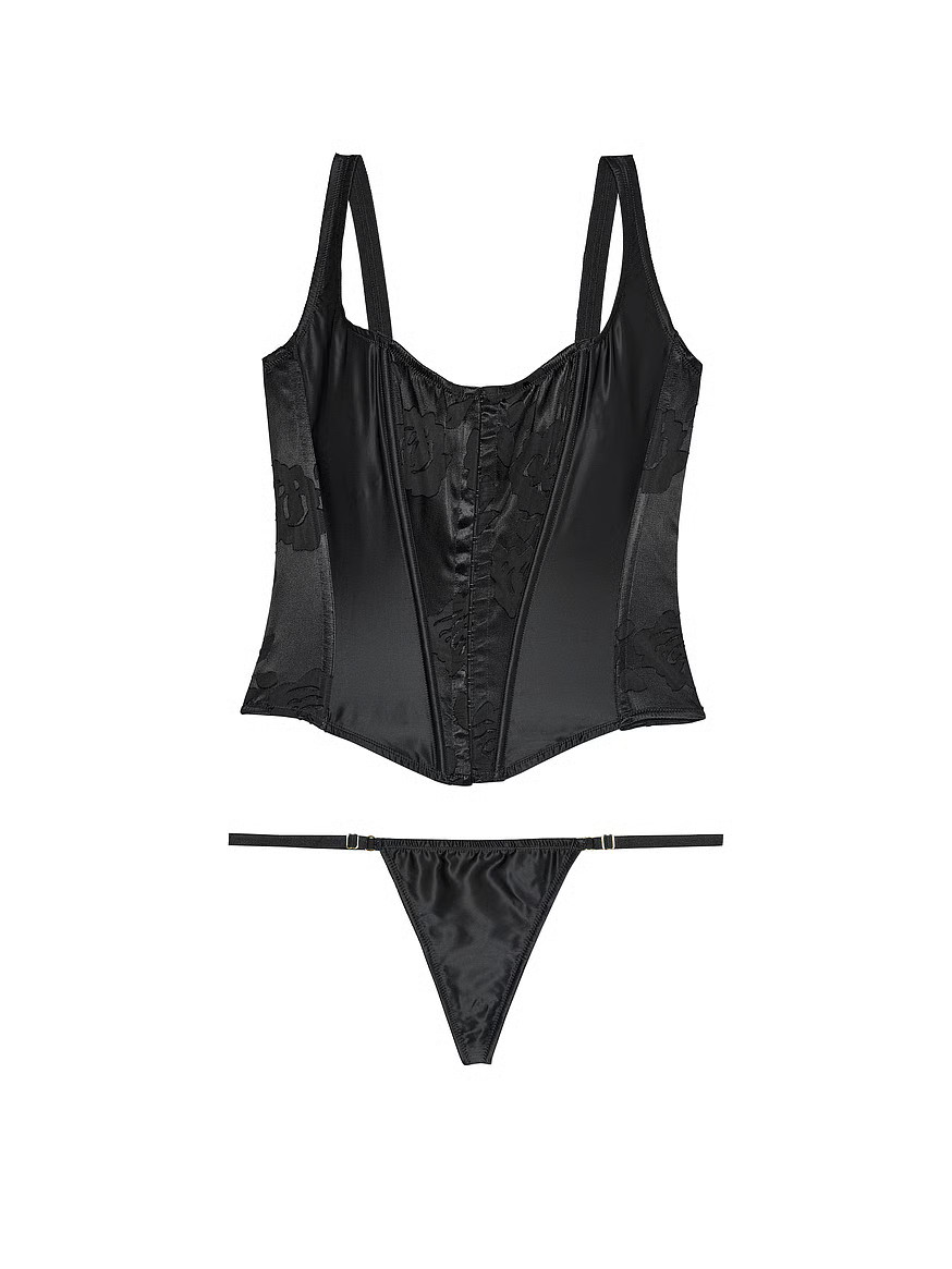 Buy VS Archives Burnout Satin Corset Set - Order Bras online 1123120200 - Victoria's Secret US | Victoria's Secret (US / CA )