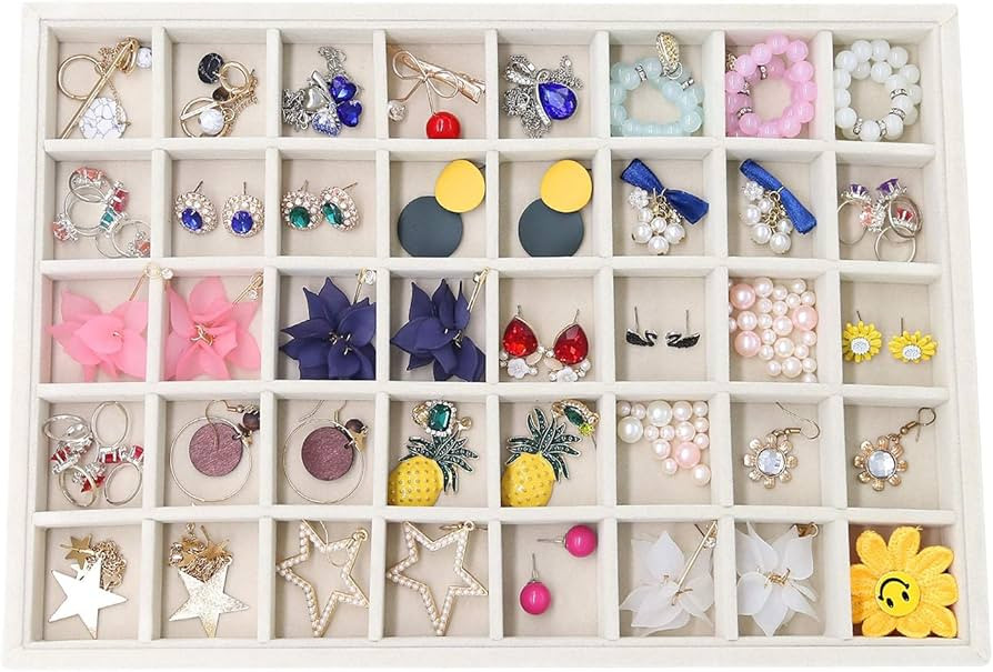 Stratalife Earring Organizer Stackable Jewelry Tray Drawer Organizer Removable Display Tray Organ... | Amazon (US)