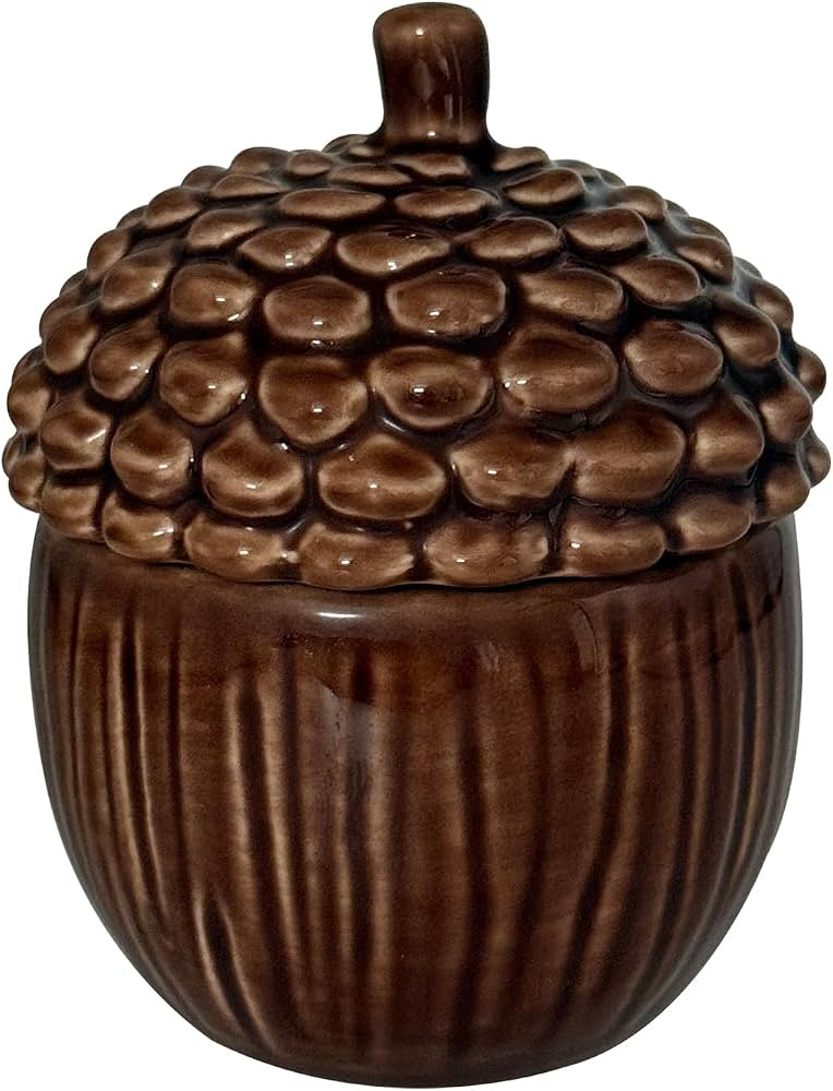 Ceramic Acorn Storage Jar, Ceramic Acorn Candle Holder, Mini Decorative Canister For Jewelry, Too... | Amazon (US)