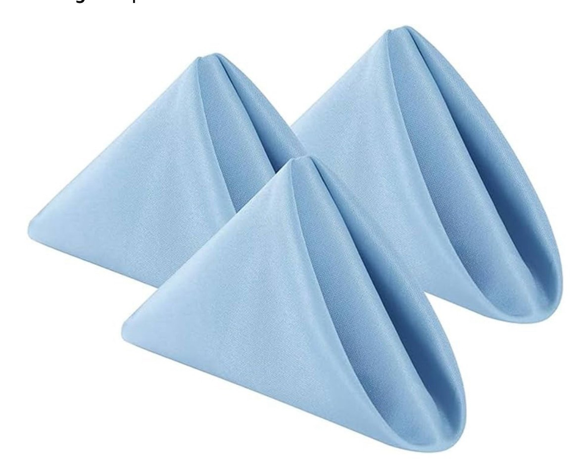 Bailarina Cloth Napkins Set of 120,17x17 inches Dinner Napkins Cloth Washable,Polyester Square Table Cloth Napkin Bulk with Hemmed Edges Ideal for Banquets, Parties and Weddings-Blue Mist


#LTKStyleTip #LTKParties #LTKFindsUnder100