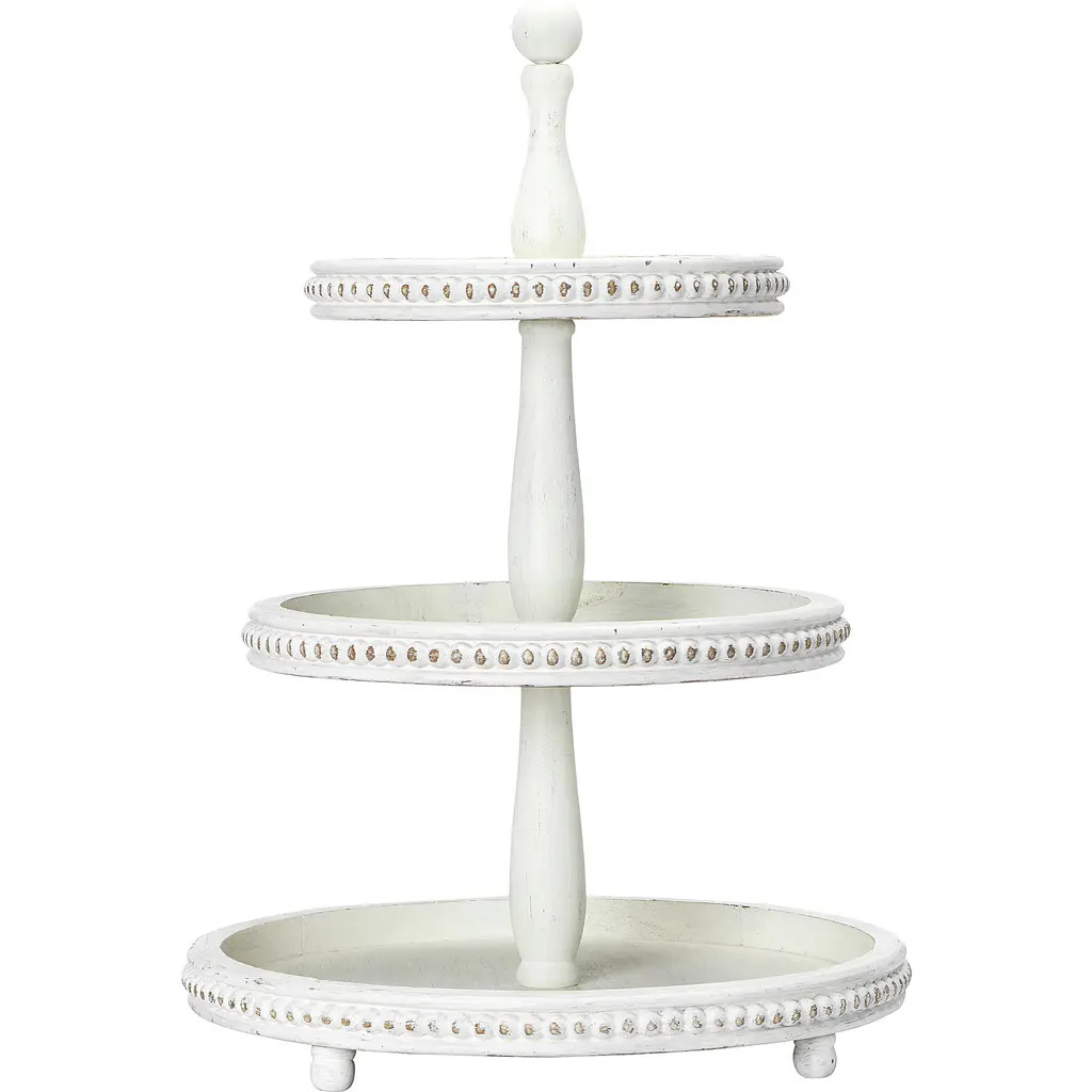 Storied Home 3-Tier Decorative Tray in White at Nordstrom | Nordstrom