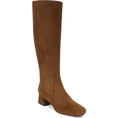Sam Edelman Porter Knee High Boot in Spiced Pecan Leather at Nordstrom, Size 5 Regular Calf | Nordstrom