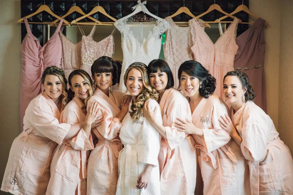 Bridesmaid Robes - Monogrammed Bridal Robe - Bridal Party Robes - Personalized Bridesmaid Gift - ... | Etsy (US)